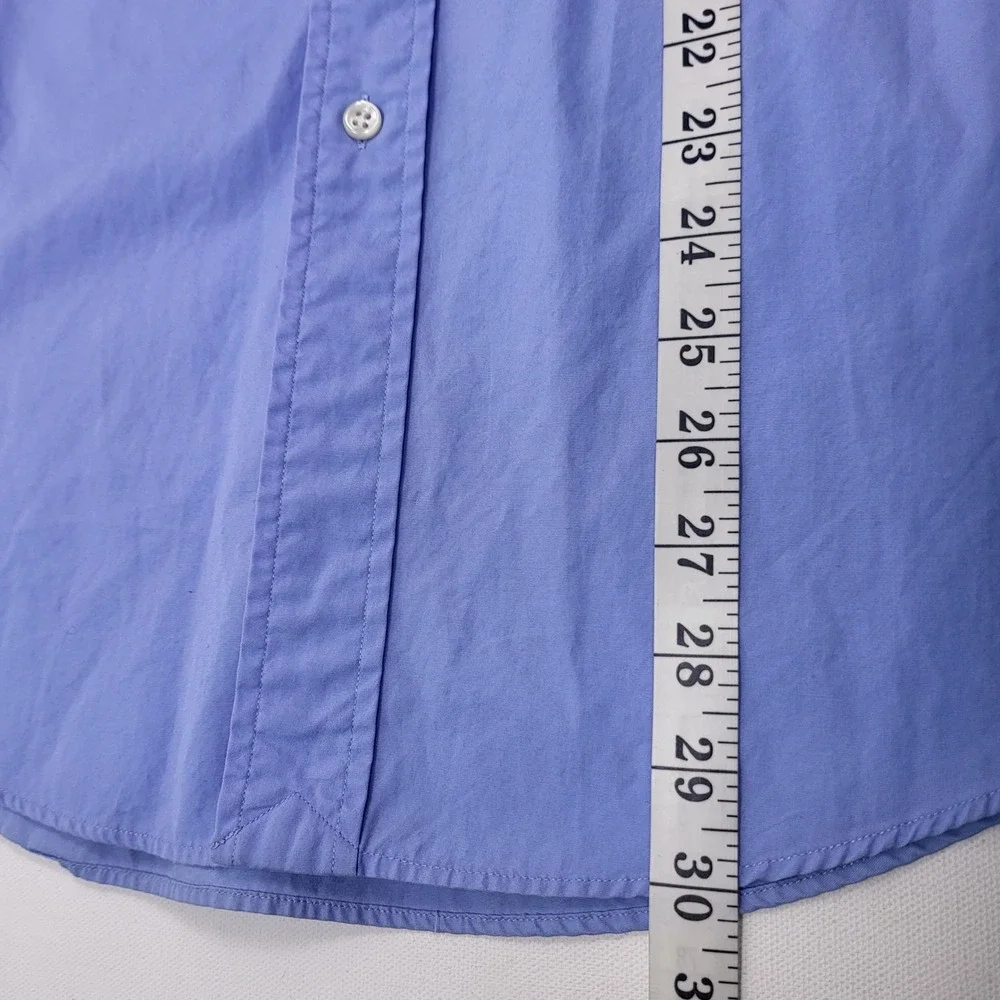 Ralph Lauren Custom Fit Dress Shirt Button Down Long Sleeve Blue Mens Large - Picture 8 of 8